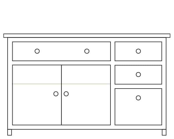 Graphic of Sideboard 1-2d, 2-2dR+1cL