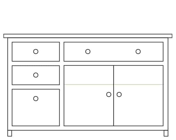 Graphic of Sideboard 1-2d, 2-2dL+1cR