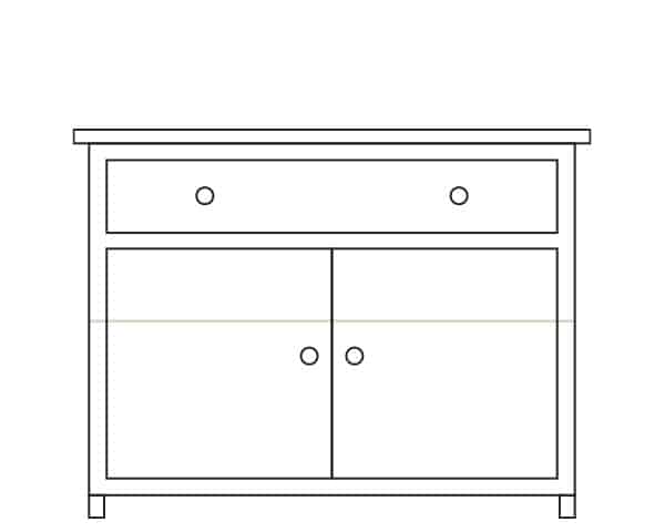 Graphic of Sideboard 1-1d, 2-1c