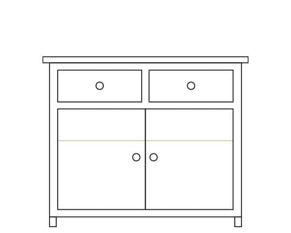 Graphic of Sideboard 1-2d, 2-1c
